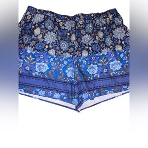 Floral Blue Shorts Size 5X